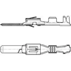 Tab, 0.5-1.0 mm², AWG 20-17, crimp connection, tin-plated, 962883-1