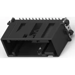 Plug, 26 pole, straight, 2 rows, black, 1924678-1