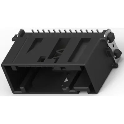 Plug, 26 pole, straight, 2 rows, black, 1924678-1 - 1
