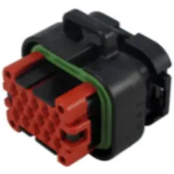Socket, unequipped, 14 pole, straight, 3 rows, black, 776273-1