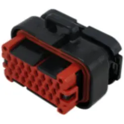 Socket, unequipped, 23 pole, straight, 3 rows, black, 770680-1