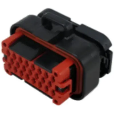 Socket, unequipped, 23 pole, straight, 3 rows, black, 770680-1 - 1