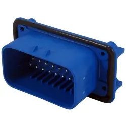 Plug, 23 pole, angled, 3 rows, blue, 776087-5