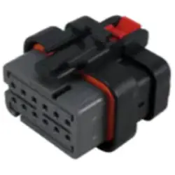 Socket, unequipped, 12 pole, straight, 2 rows, gray, 776533-2