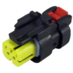 Socket, unequipped, 2 pole, straight, 1 row, yellow, 776522-3