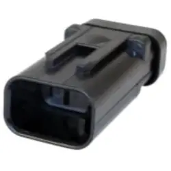 Plug, unequipped, 3 pole, straight, 1 row, gray, 776430-2