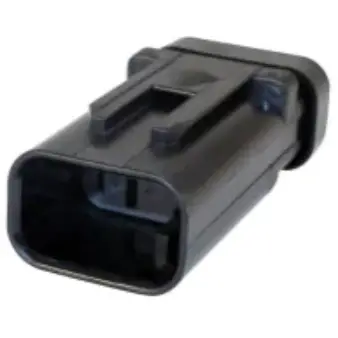 Plug, unequipped, 3 pole, straight, 1 row, gray, 776430-2 - 1