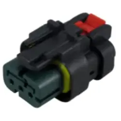 Socket, unequipped, 3 pole, straight, 1 row, green, 776429-4