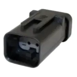 Plug, unequipped, 4 pole, straight, 2 rows, gray, 776488-2