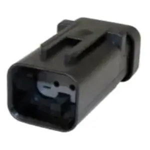Plug, unequipped, 4 pole, straight, 2 rows, gray, 776488-2 - 1