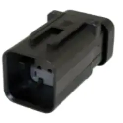 Plug, unequipped, 6 pole, straight, 2 rows, gray, 776434-2