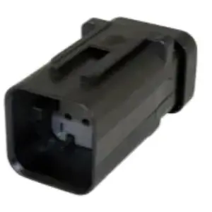 Plug, unequipped, 6 pole, straight, 2 rows, gray, 776434-2 - 1