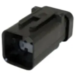 Plug, unequipped, 6 pole, straight, 2 rows, gray, 776537-2