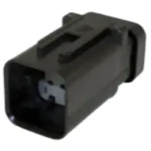 Plug, unequipped, 6 pole, straight, 2 rows, gray, 776537-2 - 1