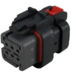 Socket, unequipped, 6 pole, straight, 2 rows, gray, 776433-2