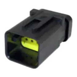 Plug, unequipped, 8 pole, straight, 2 rows, yellow, 776495-3
