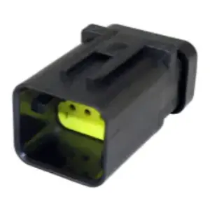 Plug, unequipped, 8 pole, straight, 2 rows, yellow, 776495-3 - 1