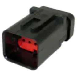 Plug, unequipped, 8 pole, straight, 2 rows, red, 776538-1