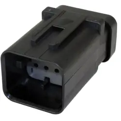 Plug, unequipped, 8 pole, straight, 2 rows, gray, 776538-2