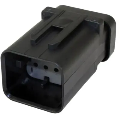 Plug, unequipped, 8 pole, straight, 2 rows, gray, 776538-2 - 1
