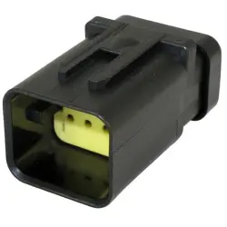 Plug, unequipped, 8 pole, straight, 2 rows, yellow, 776538-3