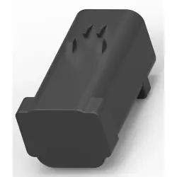 Plug, 6 pole, straight, 2 rows, black, 2040594-4