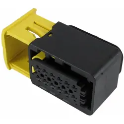 Socket, unequipped, 12 pole, straight, 2 rows, black, 1-1703639-1