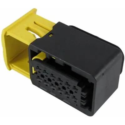 Socket, unequipped, 12 pole, straight, 2 rows, black, 1-1703639-1 - 1