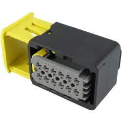 Socket, unequipped, 12 pole, straight, 2 rows, black, 2-1703639-1