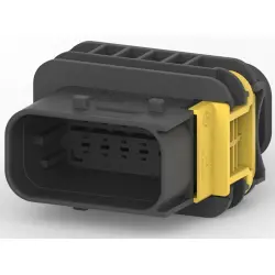 Plug, unequipped, 12 pole, straight, 2 rows, black, 1-1564414-1