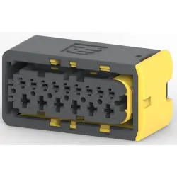 Socket, unequipped, 15 pole, straight, 2 rows, black, 1-1563878-1