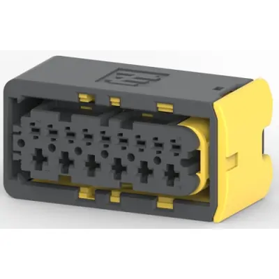 Socket, unequipped, 15 pole, straight, 2 rows, black, 1-1563878-1 - 1