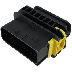 Plug, unequipped, 18 pole, straight, 2 rows, black, 1-1564412-1