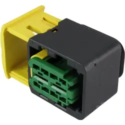 Socket housing, 2 pole, straight, 1 row, black, 3-1564542-1