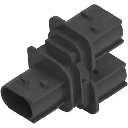 Pin housing, 3 pole, straight, 1 row, black, 2278730-2