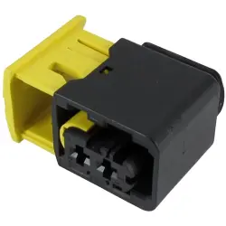 Socket, unequipped, 2 pole, straight, 1 row, black, 1-1418483-1
