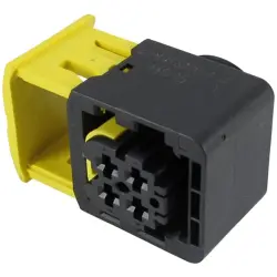 Socket, unequipped, 4 pole, straight, 2 rows, black, 1-1418390-1