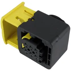Socket, unequipped, 6 pole, straight, 2 rows, black, 1-1418469-1