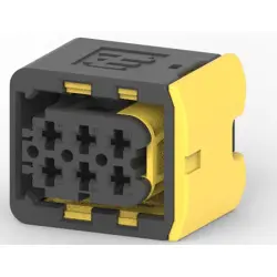Socket, unequipped, 6 pole, straight, 2 rows, black, 1-1418437-1
