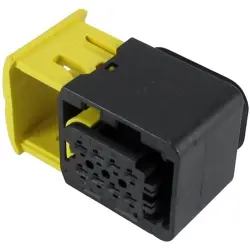 Socket, unequipped, 8 pole, straight, 2 rows, black, 1-1418479-1