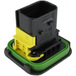 Plug, unequipped, 8 pole, straight, 2 rows, black, 1-1564416-1
