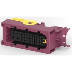 Socket, unequipped, 31 pole, angled, 3 rows, black, 1-1564297-6
