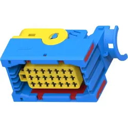 Socket, unequipped, 21 pole, angled, 3 rows, blue, 3-1534127-1