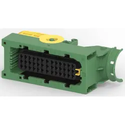 Socket, unequipped, 39 pole, angled, 3 rows, green, 5-1718321-3