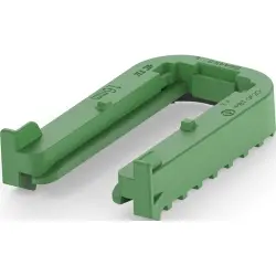 Mounting rail, green, for connector, 1564411-8