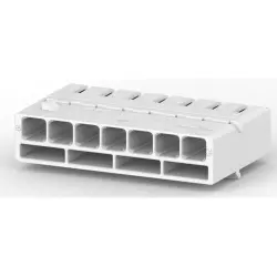 Socket, unequipped, 7 pole, straight, 1 row, natural, 1718488-1