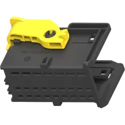 Socket, unequipped, 25 pole, straight, 3 rows, black, 1-1718484-1
