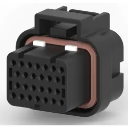 Socket, unequipped, 26 pole, straight, 4 rows, black, 3-1437290-7