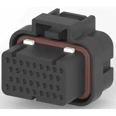 Socket, unequipped, 34 pole, straight, 4 rows, black, 4-1437290-0 - 1