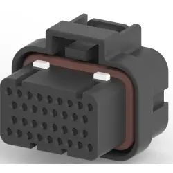 Socket, unequipped, 34 pole, straight, 4 rows, black, 4-1437290-1